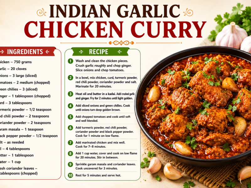 Indian Garlic Chicken Curry