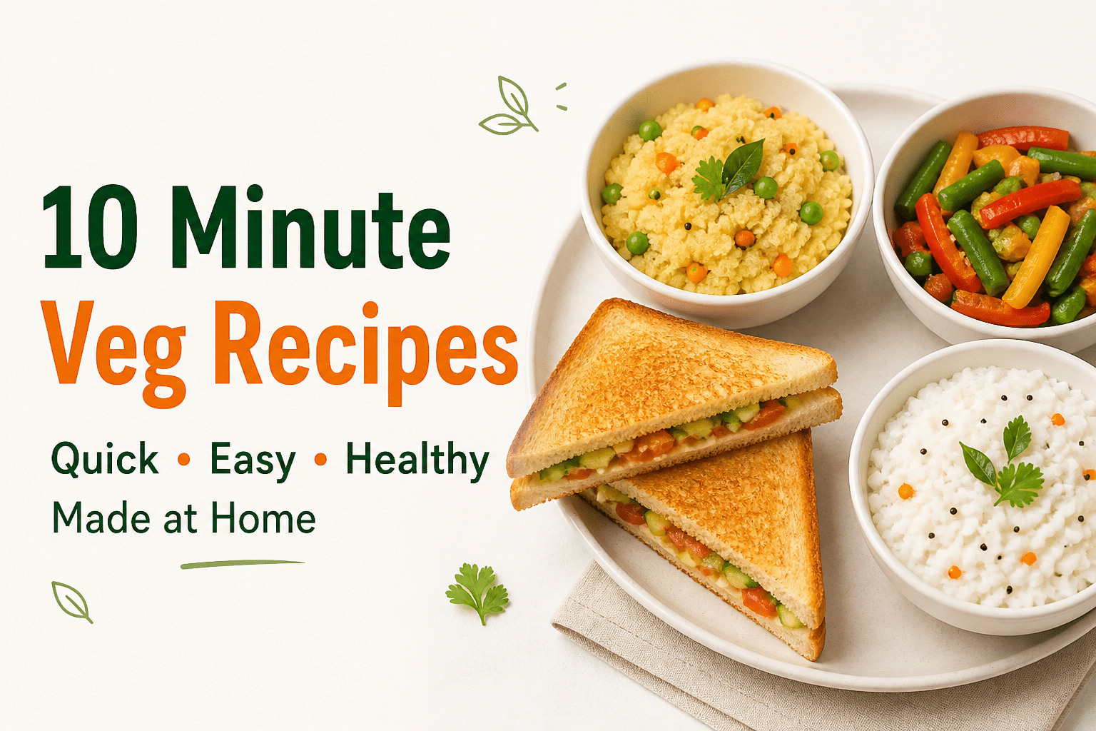 Quick 10 Minute Recipes at Home 