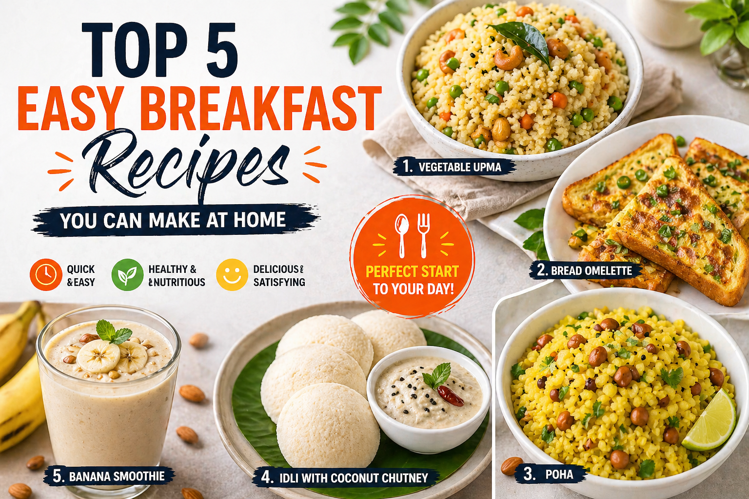 Top 5 Easy Breakfast Recipes