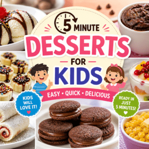 5 Minute Desserts for Kids Easy