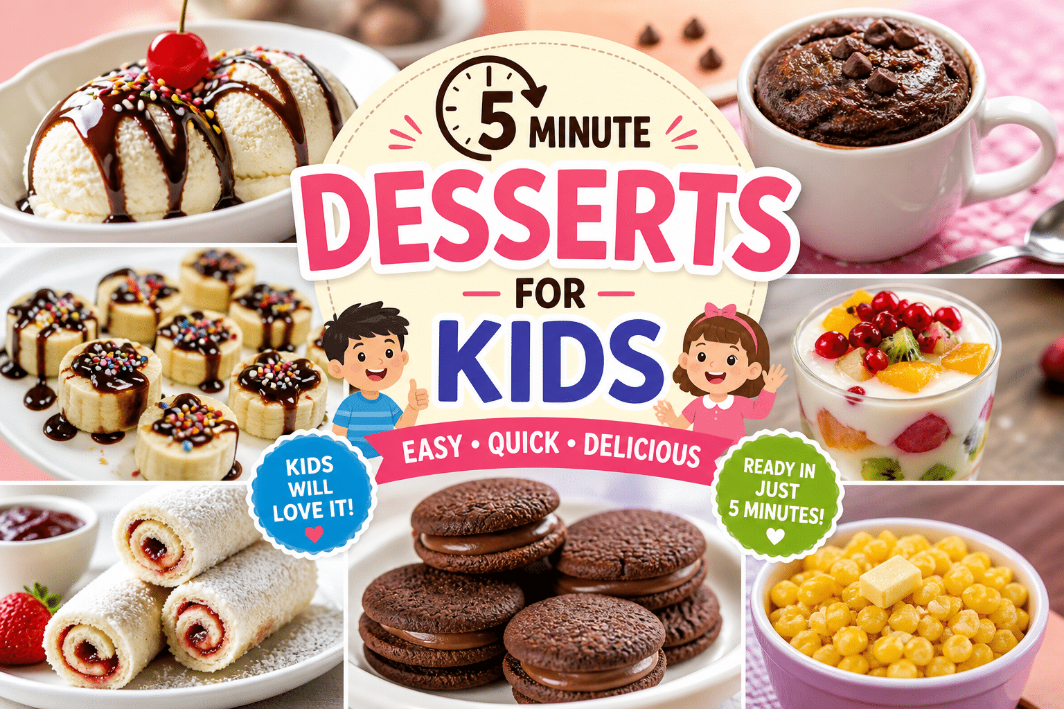 5 Minute Desserts for Kids Easy