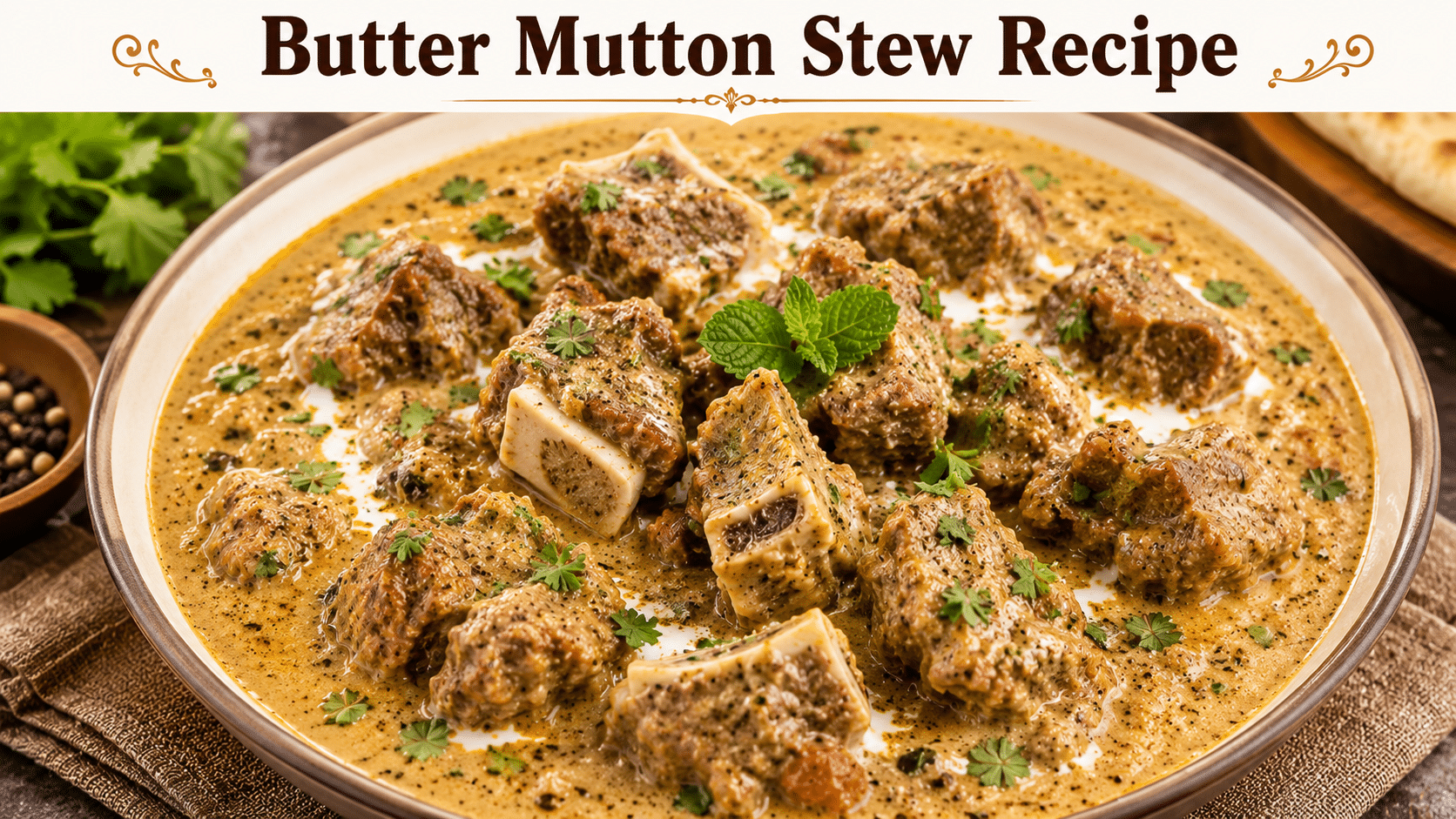 Butter Mutton Stew Recipe