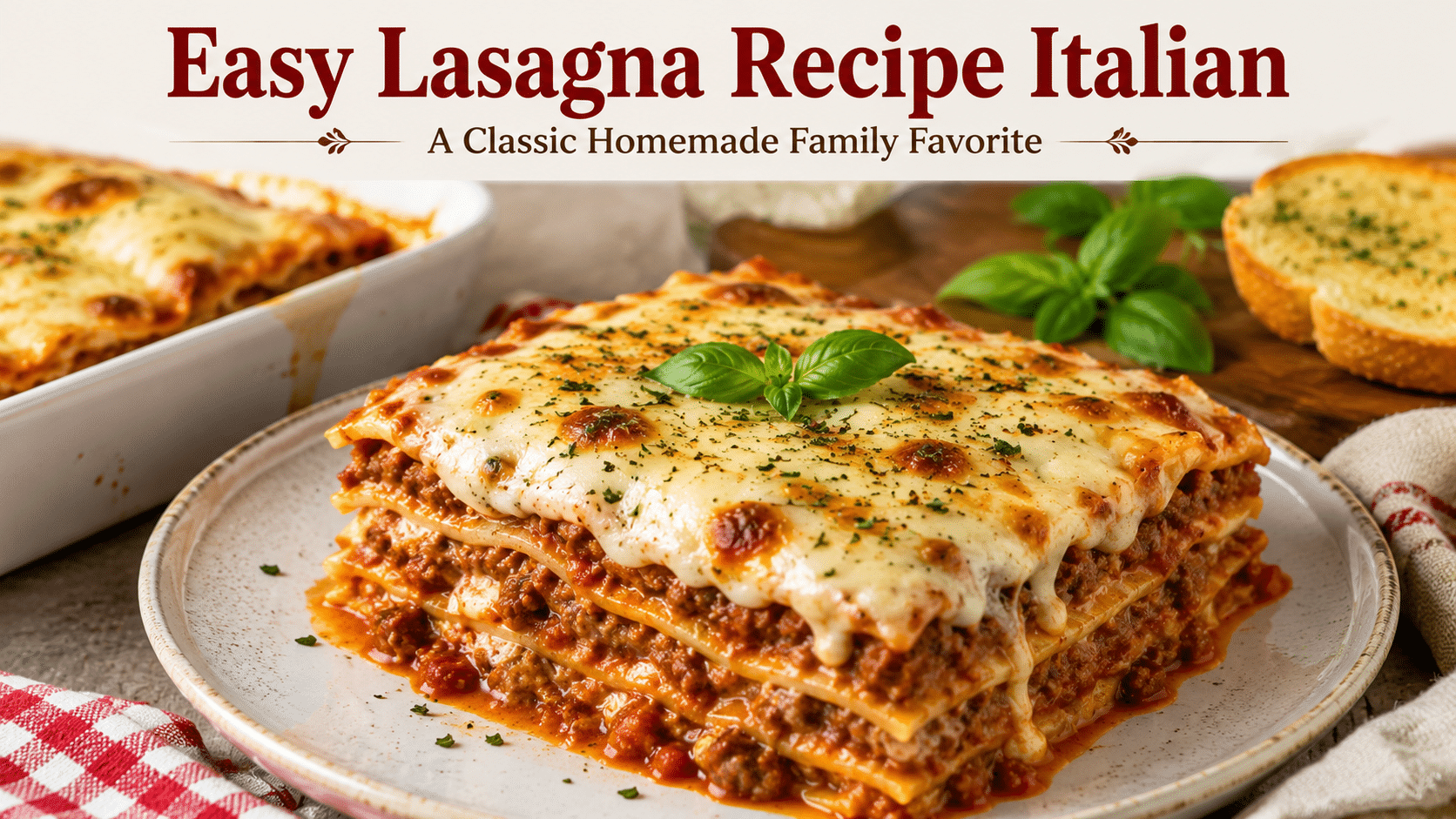 Easy Lasagna Recipe Italian